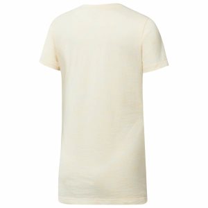 Reebok Short Sleeve T Shirt Damen - Beige - DE 654-JYE